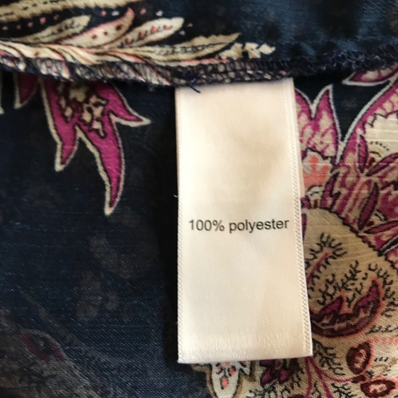 Maurices Floral Block Open Front Peasant Sleeve Boho Kimono Size 0/1 - Picture 5 of 5